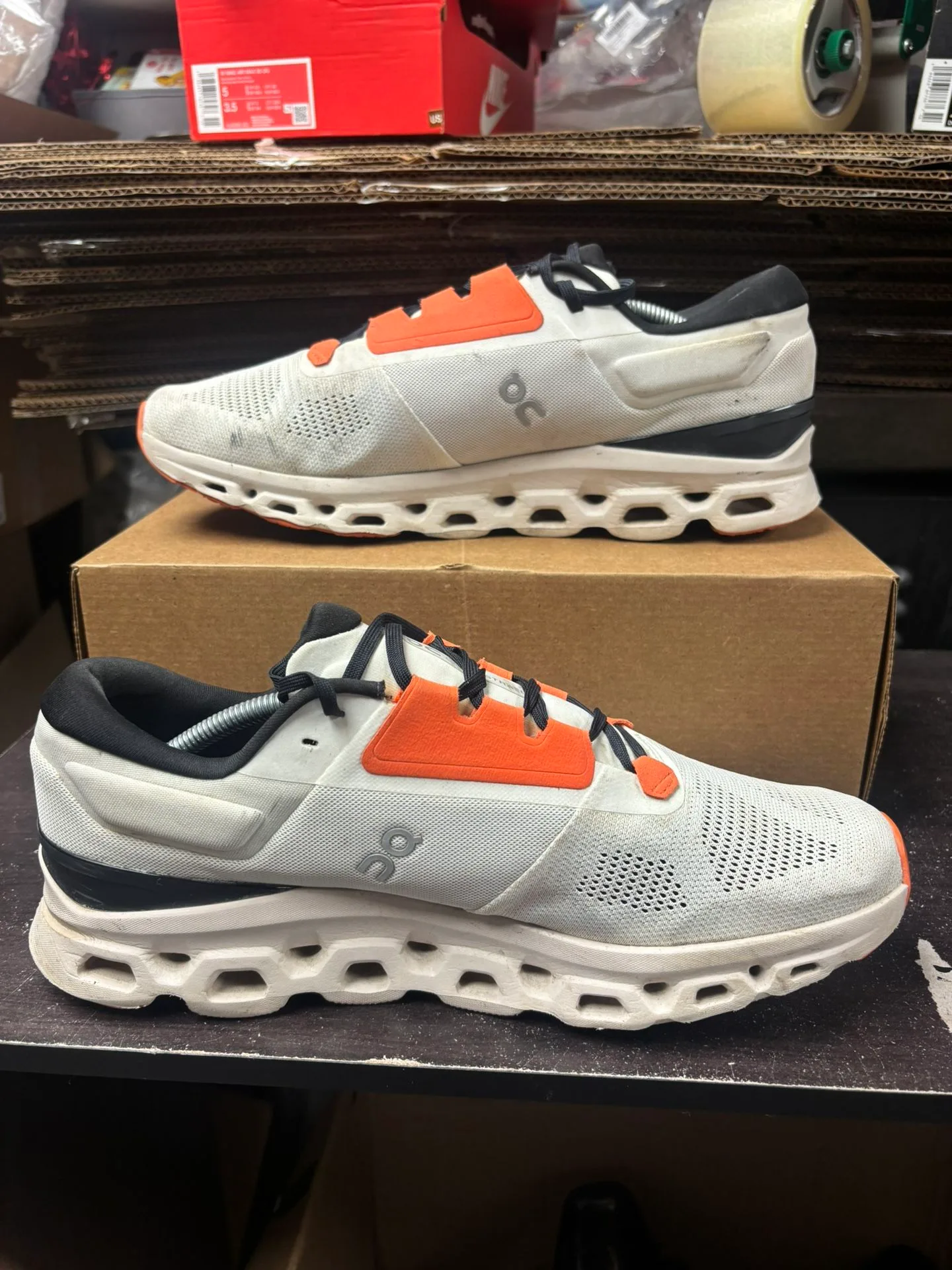 On Cloudstratus 3 Undyed White Sand Orange image indicator(5)