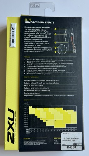 Women’s 2XU Elite Compression Tights XL Black - photo 5