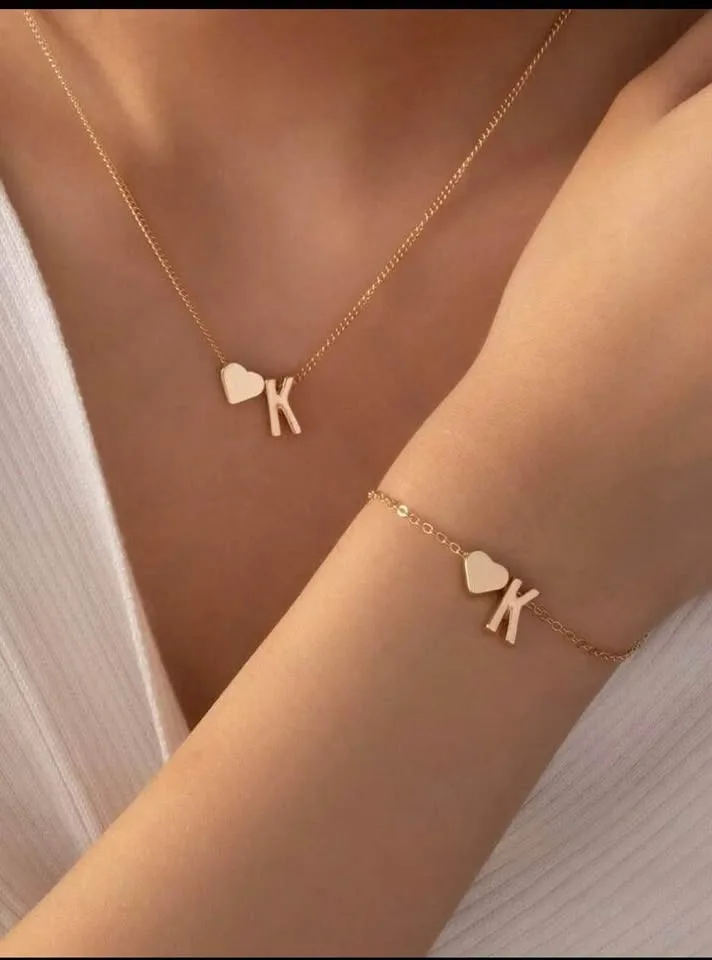 Alphabet Necklace & Bracelet set image indicator(2)