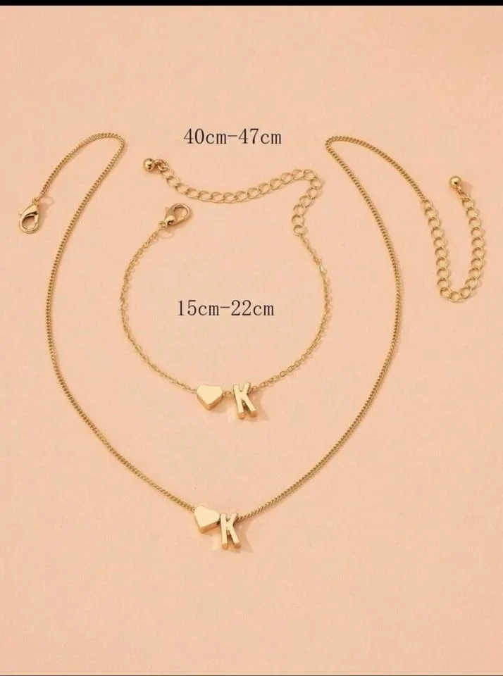 Alphabet Necklace & Bracelet set image indicator(3)