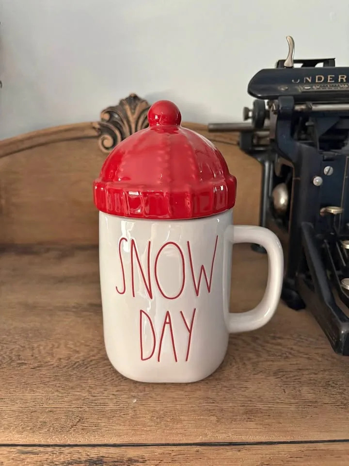 Rae Dunn Christmas Snow Day Topper Mug