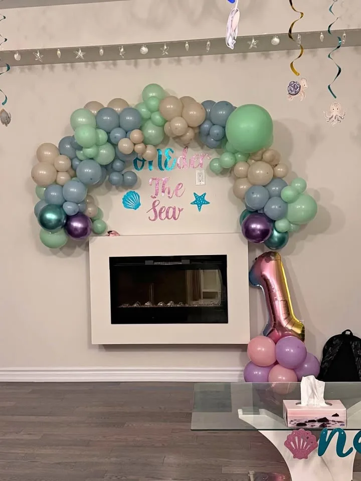Under the sea theme birthday party decorations