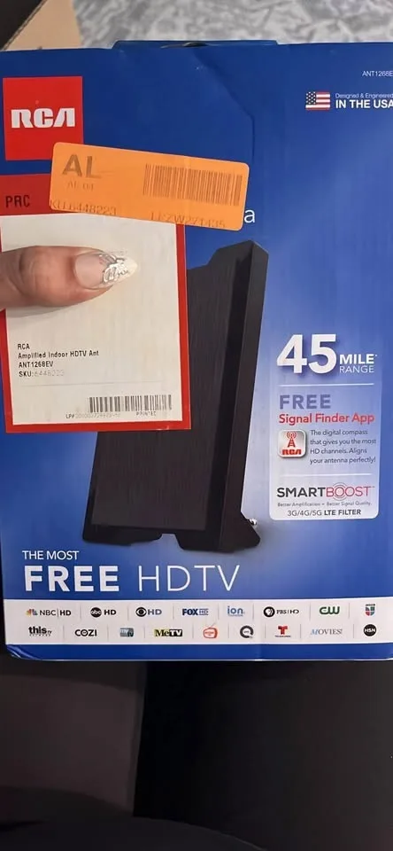 Free HDTV 45 mile range Lots of free channels image indicator(3)