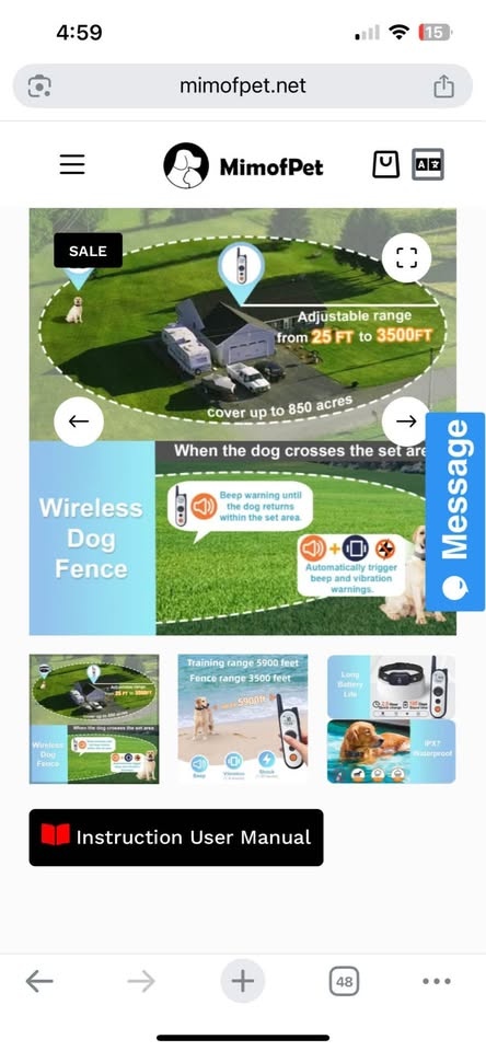 Mimofpet wireless dog fence/ dog training collar two dogs - photo 3