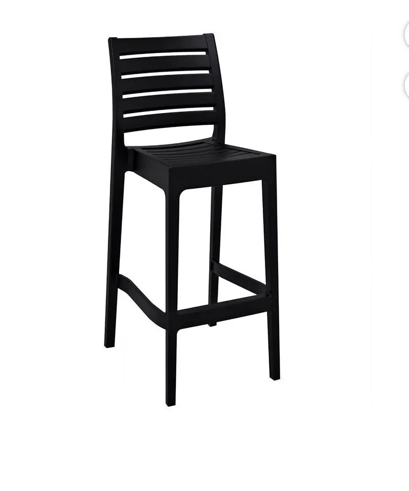 Compamia Ares Outdoor Bar Stool - Set of 2, Black thumbnail
