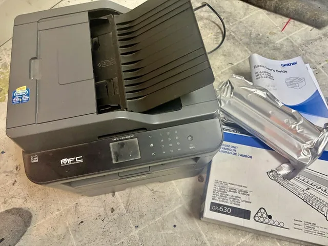 Printer + 3NEW DR-630 Drum Units Sealed!