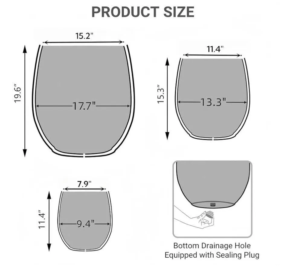 🌿 Wallowa 3-Piece Concrete Planter Set – Brand New image indicator(2)