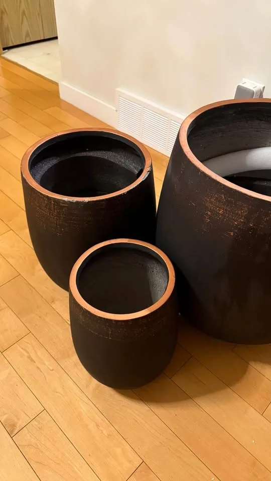 🌿 Wallowa 3-Piece Concrete Planter Set – Brand New image indicator(7)