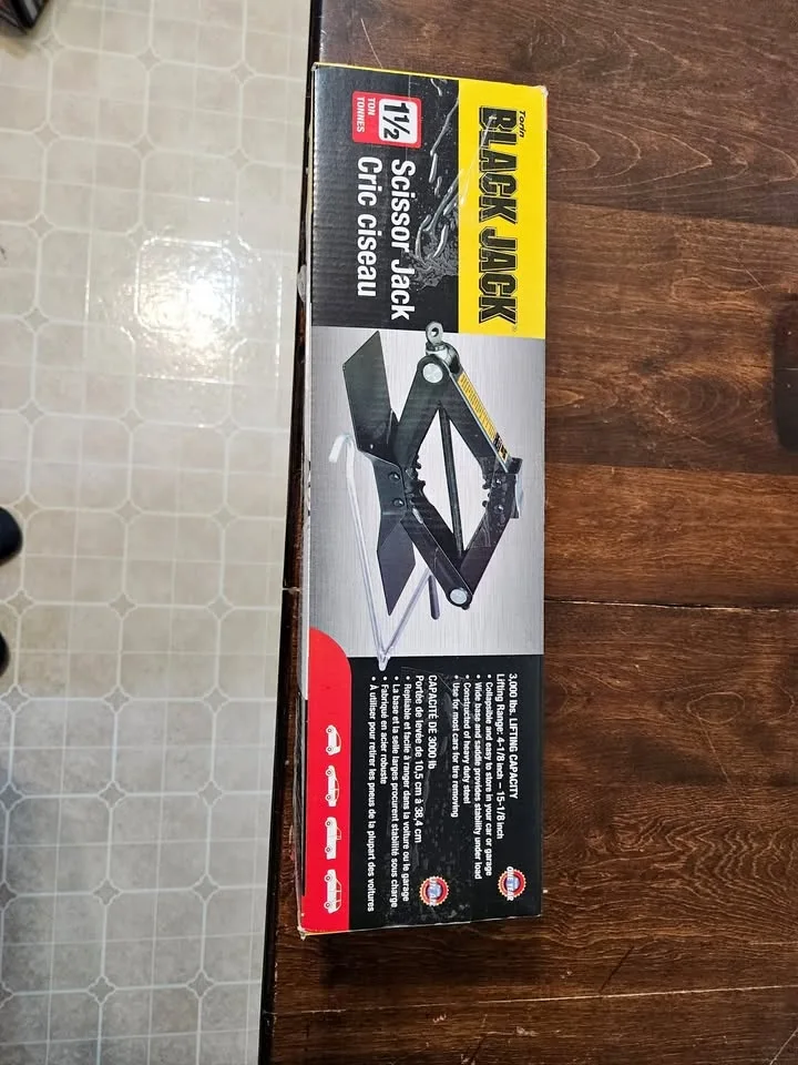 Torin Black Jack Scissor Jack up to 1 1/2 Ton