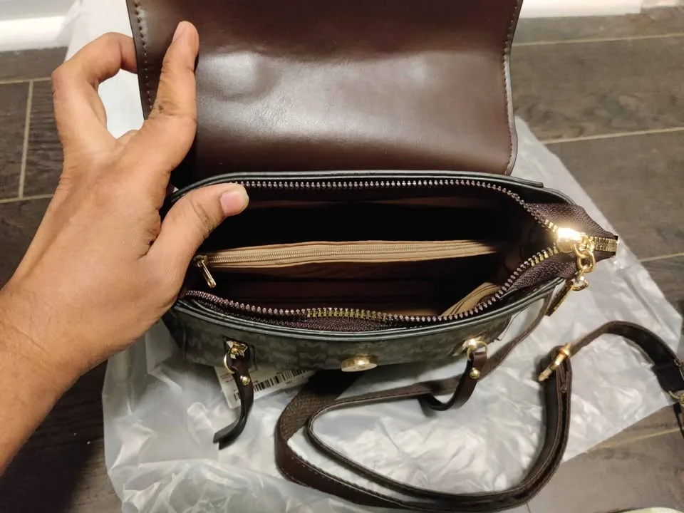 Brand new small brown color women hand bag image indicator(5)