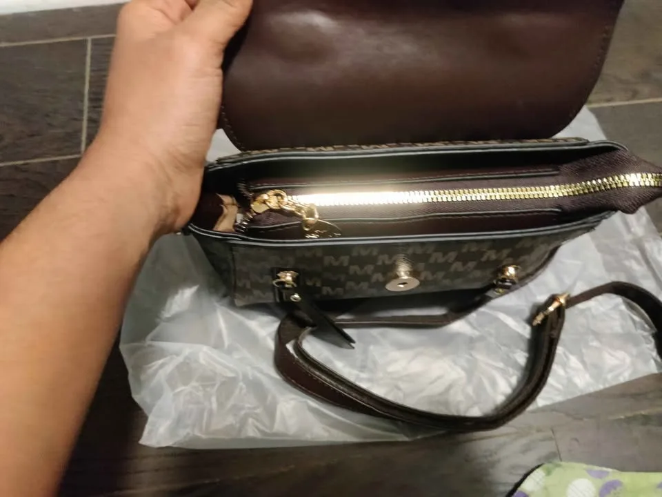 Brand new small brown color women hand bag image indicator(6)