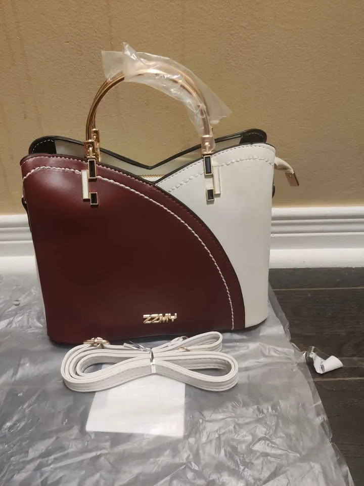 Brand new elegant red and white women hand bag image indicator(4)