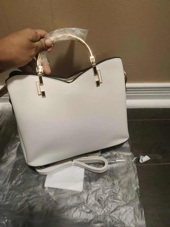 Brand new elegant red and white women hand bag image indicator(5)