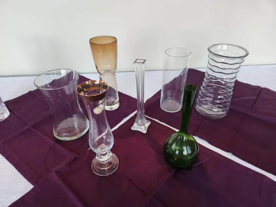 Crystal and other vases; some never used image indicator(2)