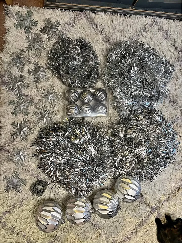 Silver Holiday decorations