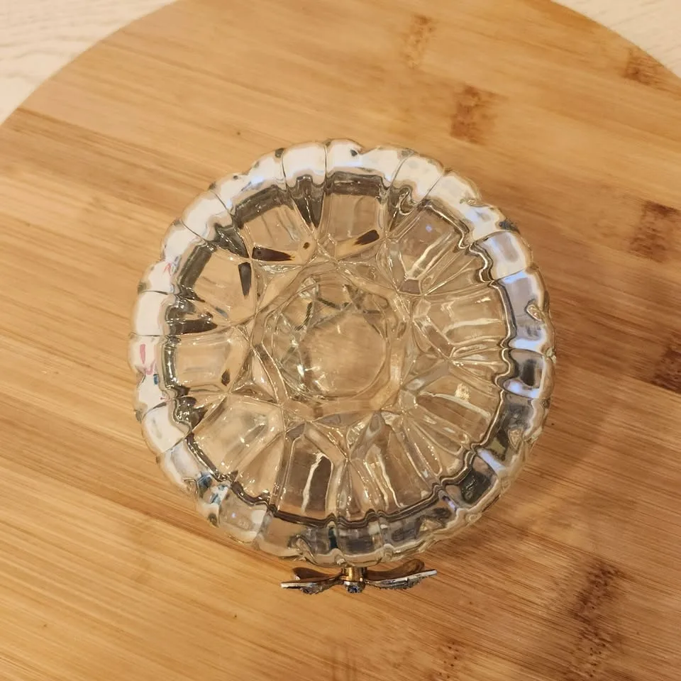 Glass Keepsake, Jewellery, Crystal, Trinket Box, Hinged image indicator(3)