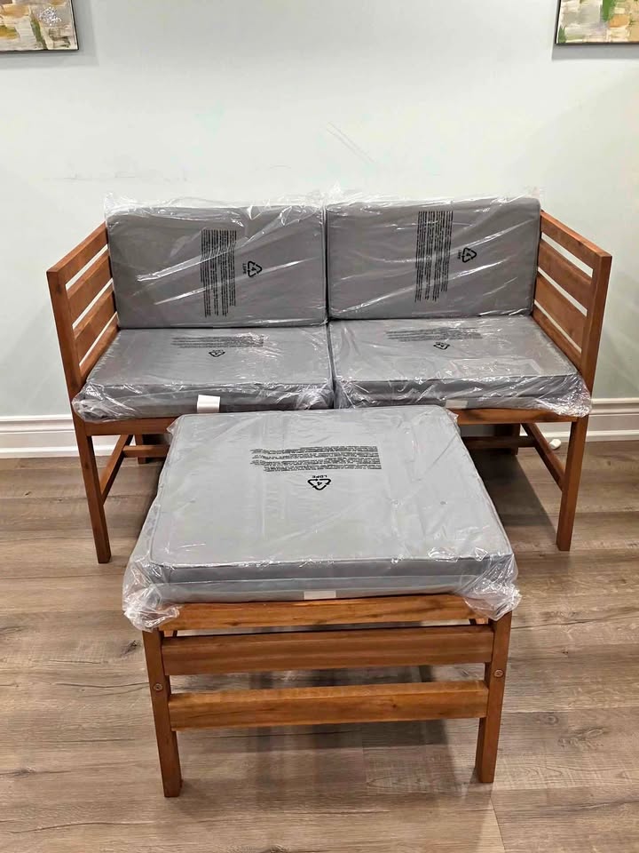 Red Barrel Studio Patio Sofa w/ Cushions & Ottoman - New