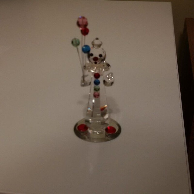 Crystal Clown with Balloons figurine