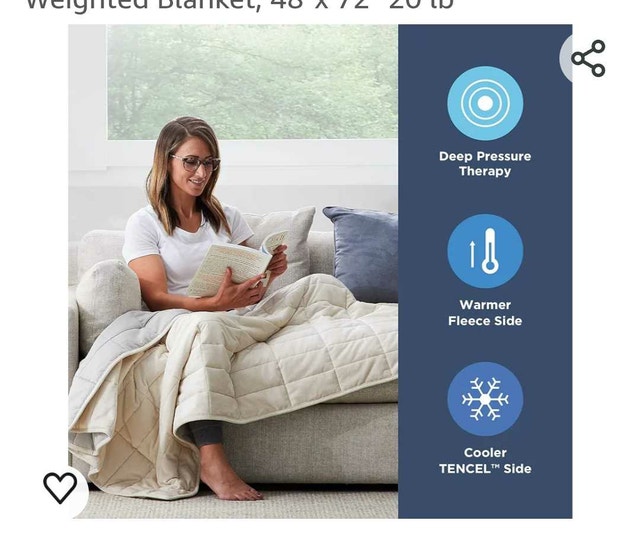 Dr. Oz Weighted Blanket 48"x 72" 12 lb - Auburn Bay - photo 3