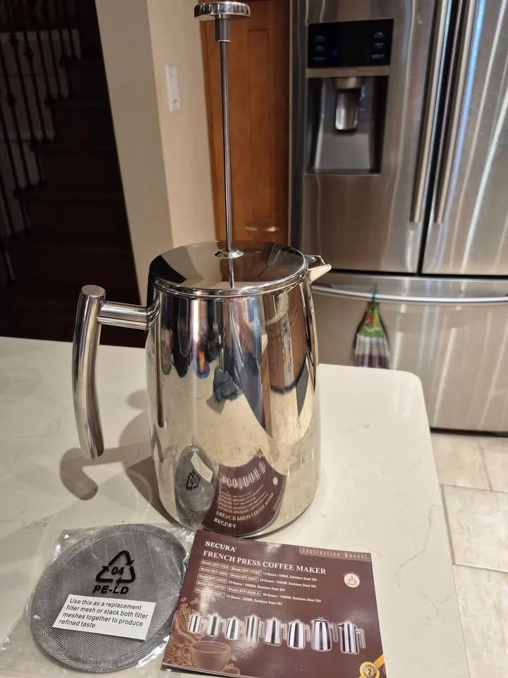 Secura French Press Coffee Maker - Stainless Steel image indicator(2)