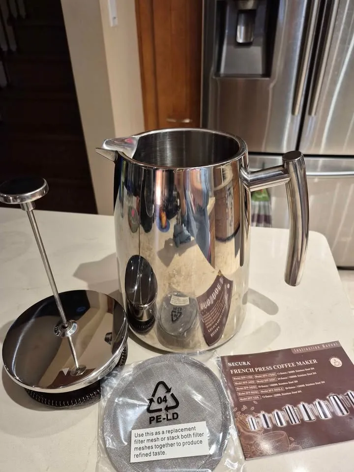 Secura French Press Coffee Maker - Stainless Steel image indicator(3)