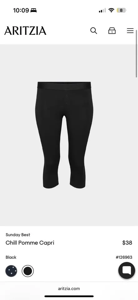 Aritzia Chill Pomme Capri Size XS NWT image indicator(4)