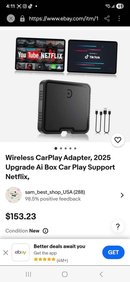 Wireless Carplay Adapter, Supports Netflix, YouTube... - photo 3