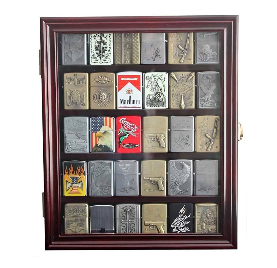 Lockable Military Sport Lighter Display Case LC30