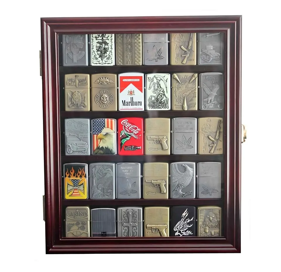 Lockable Military Sport Lighter Display Case LC30