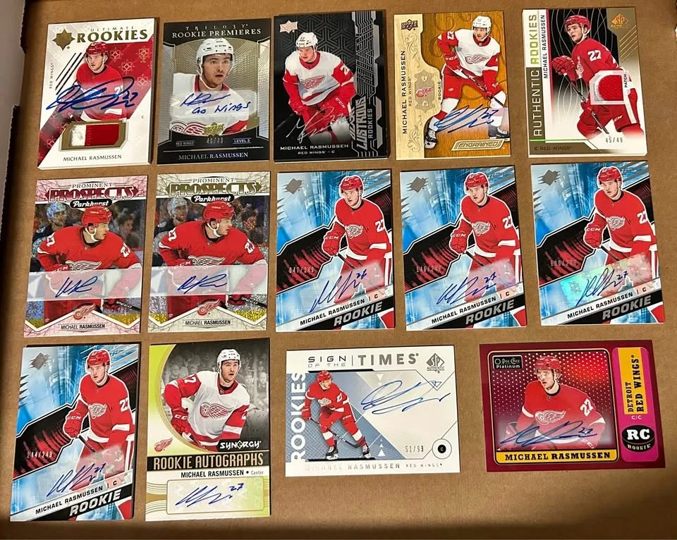 Michael Rasmussen Rookie, Auto & Patch Card Lot - 41 Card Lot -