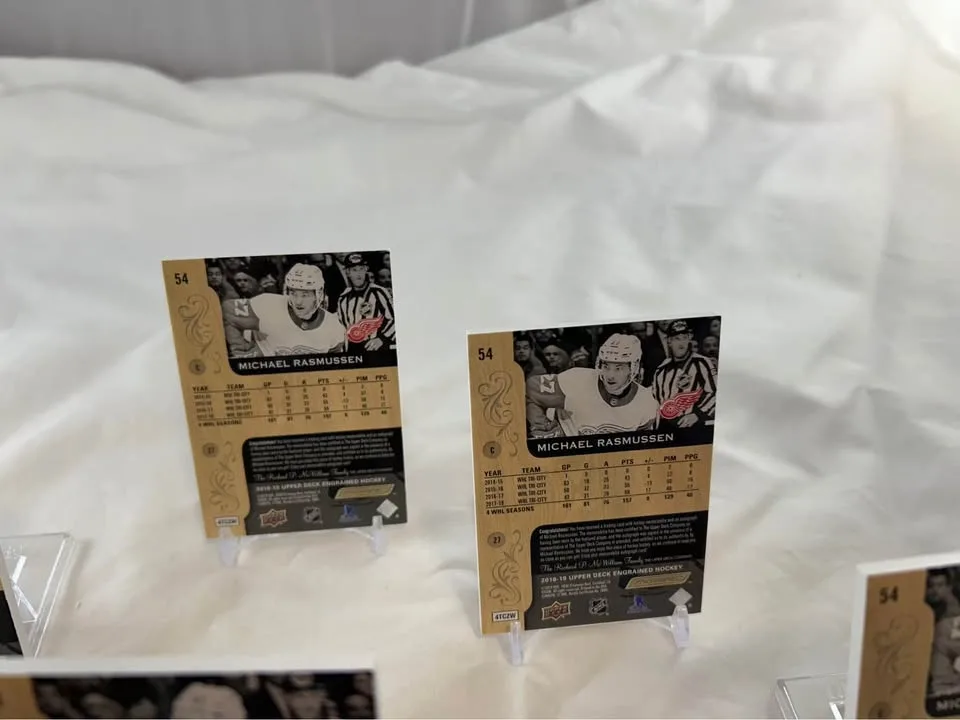 Lot Of 9 2018-19 UD Engrained Michael Rasmussen RPA /65 image indicator(10)