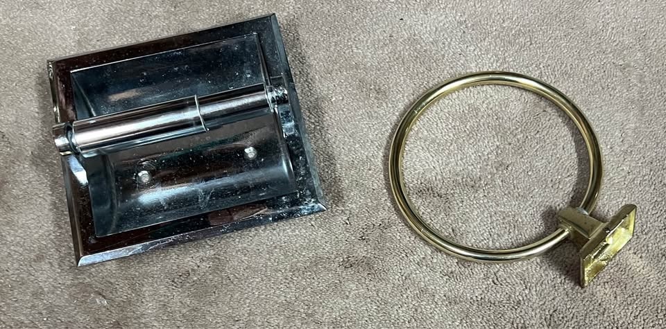 Bathroom Towel & Toilet Paper Holders - $10 each