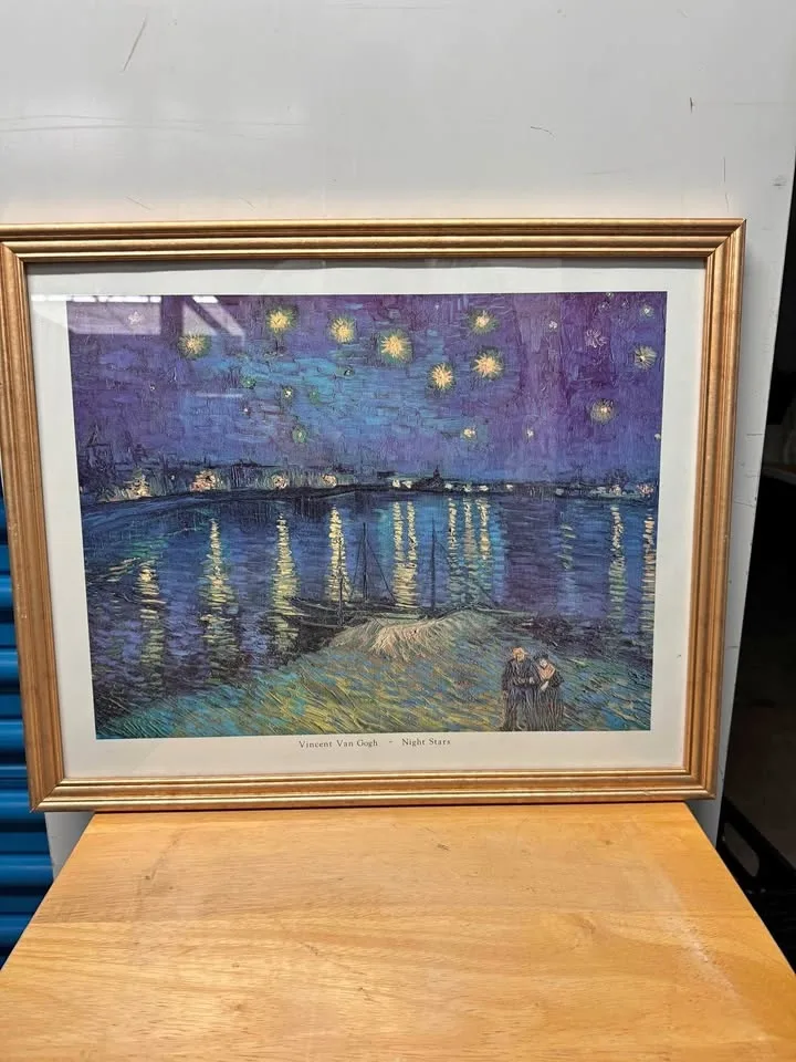 Framed Van Gogh “Starry Night Over the Rhône” Print