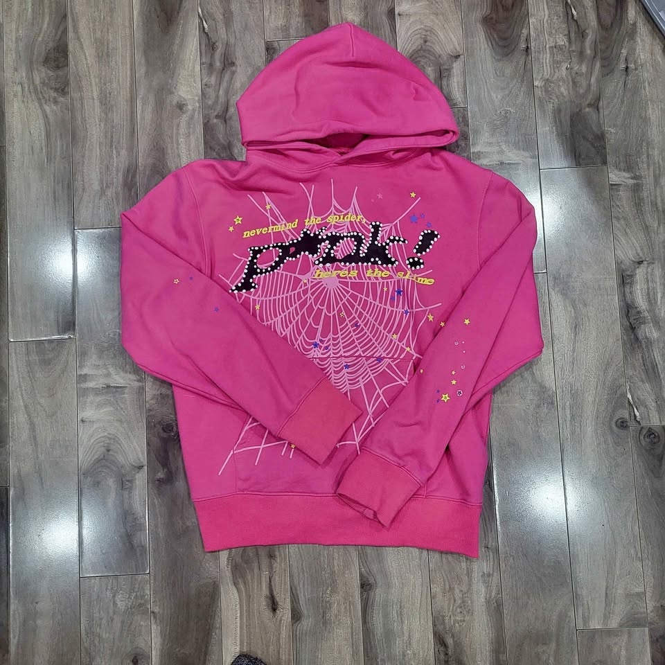 Pink spider hoodie