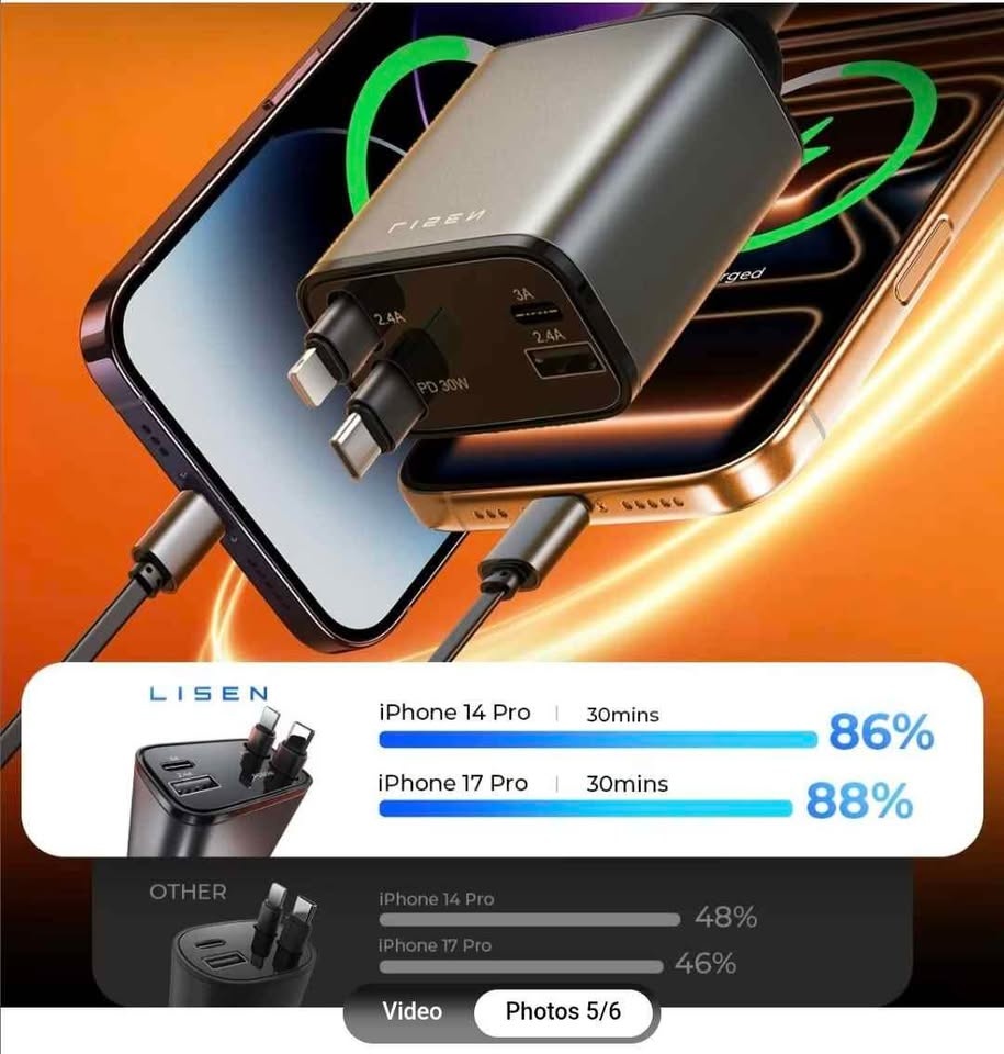 LISEN Retractable Car Charger - photo 5