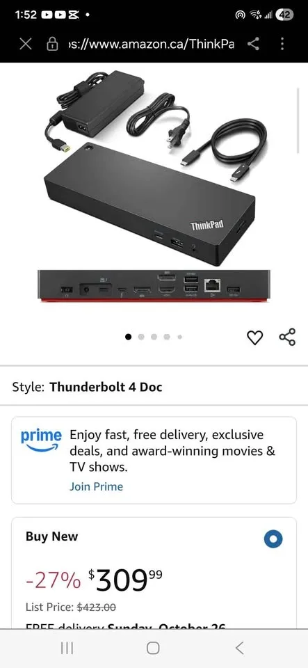 Lenovo ThinkPad Thunderbolt 4 Dock image indicator(6)