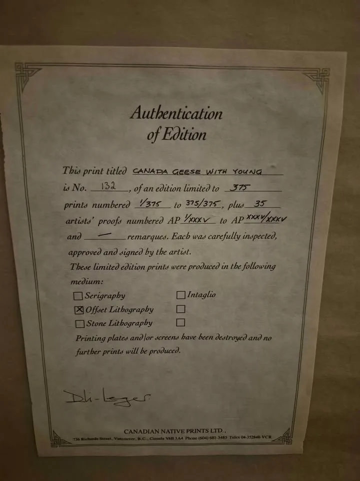 Signed framed print by Don Li Leger image indicator(3)