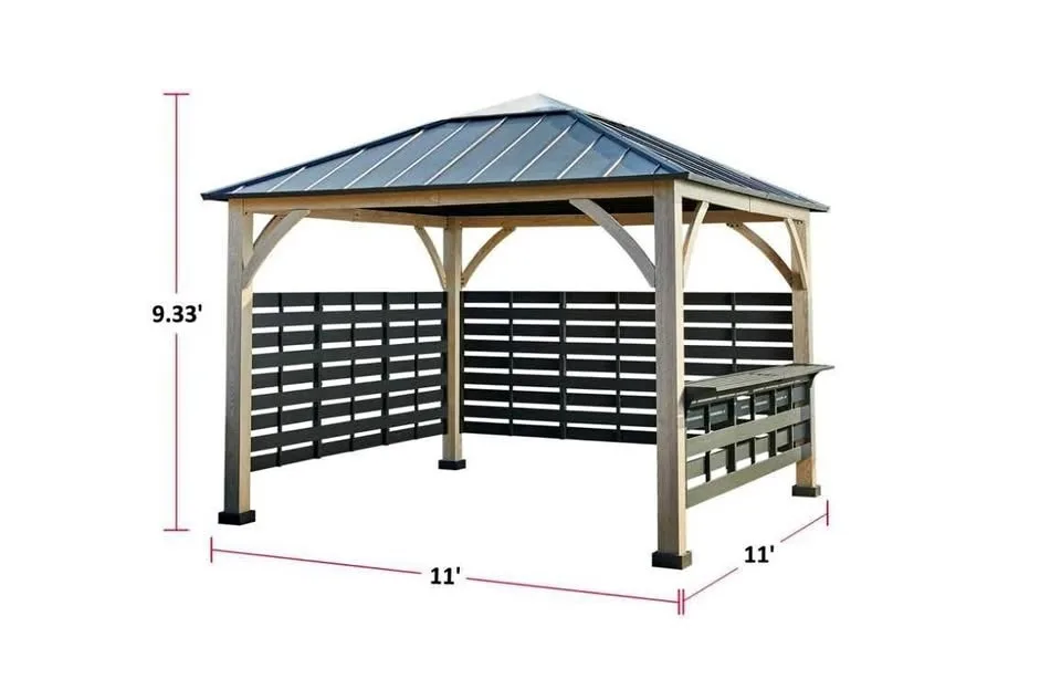 CANVAS Waterton Gazebo w/ Hard Top, 11x11-ft