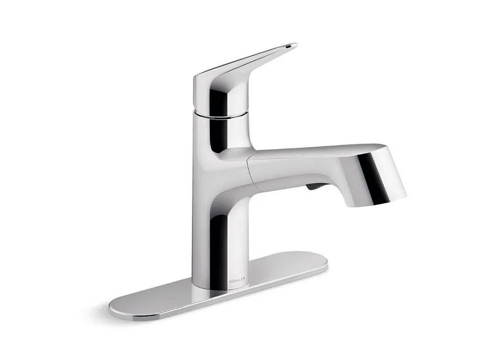 Kohler Tyne Single Handle Pull Out Kitchen Faucet, Chrome