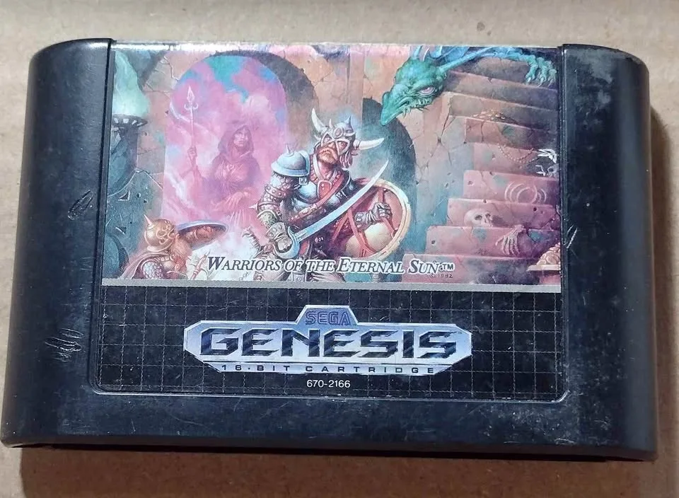 Vintage Old School Saga Genesis Game Cartridge Dungeons And Drag