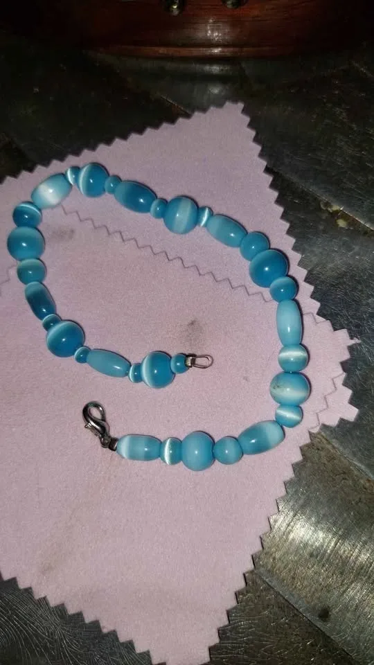 Blue beaded bracelets