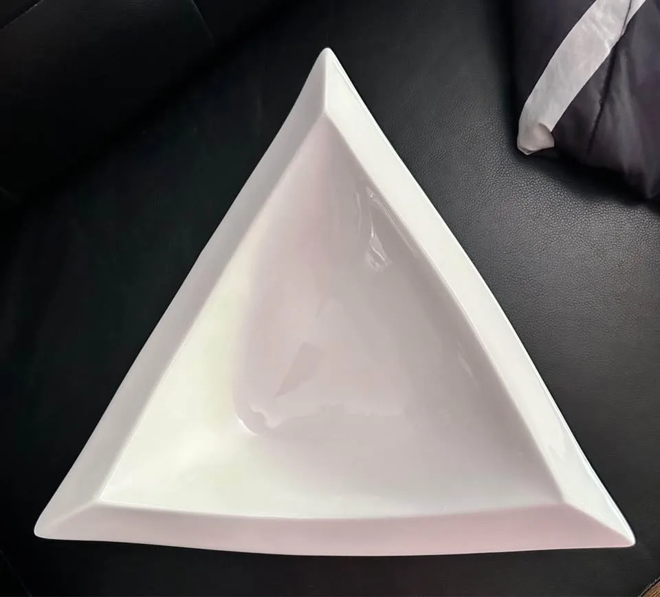 Palm Restaurant Ware Large Triangle White Serving Bowl