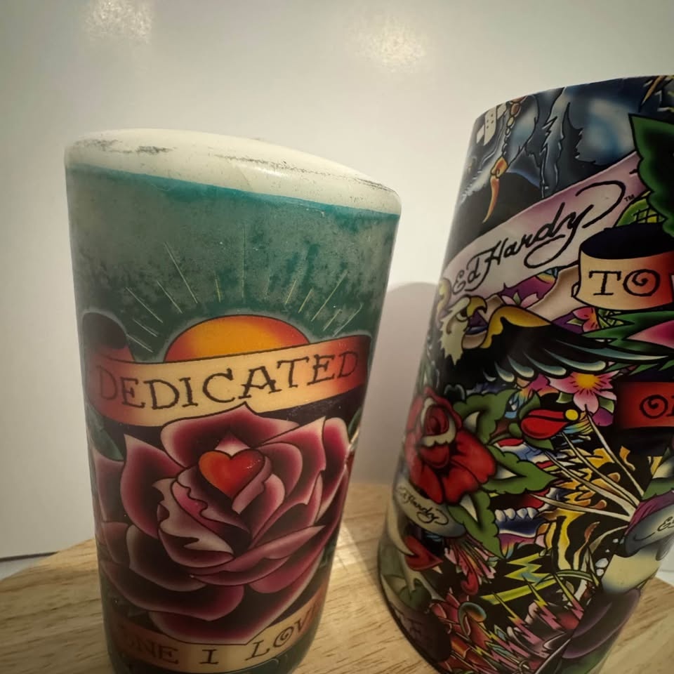 Y2K Ed Hardy Pillar Candle - new in - photo 2