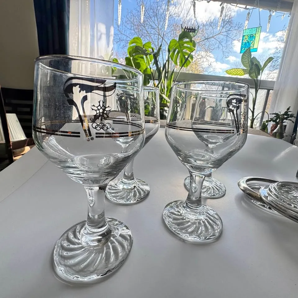 1988 Calgary Winter Olympics Goblets - Set of 4