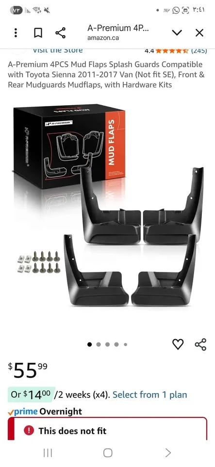 Toyota Sienna 3rd Gen Mud Flaps - New image indicator(6)