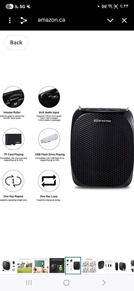 Portable Voice Amplifier Bluetooth 30W Rechargeable PA image indicator(3)