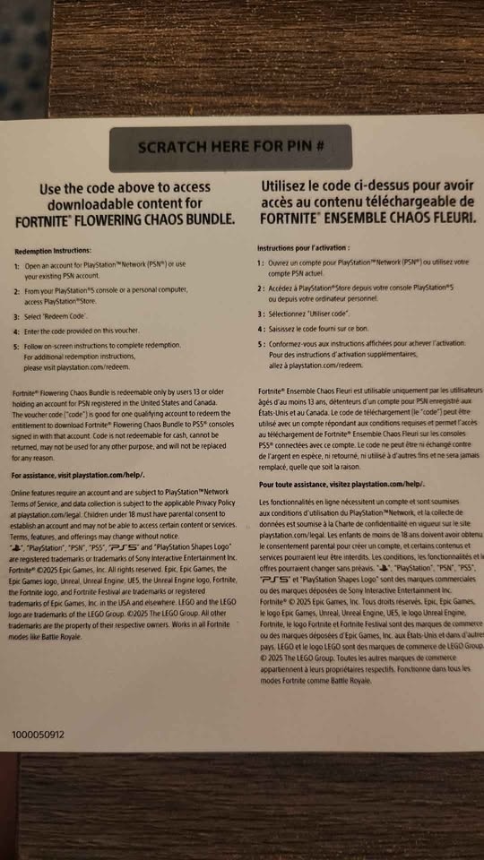 Fortnite Flowering Chaos Bundle - Playstation 5 Redemption Code - photo 2