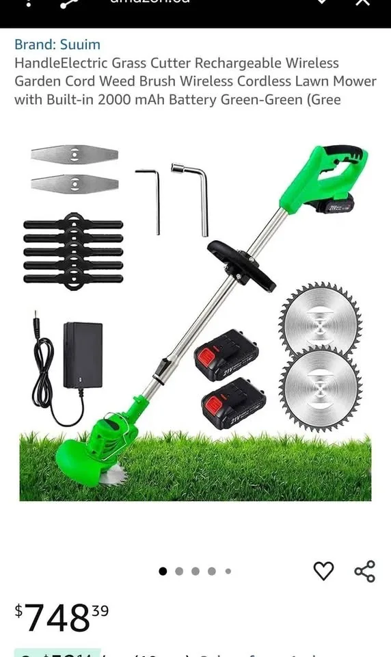 Ultimate Cordless Grass Trimmer Kit - 3-in-1 Garden Solution image indicator(5)