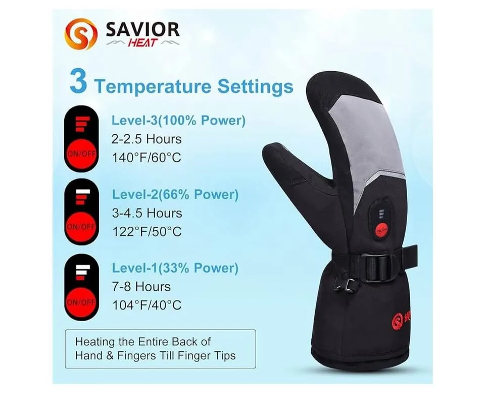 SAVIOR HEAT Heated Ski Gloves image indicator(5)