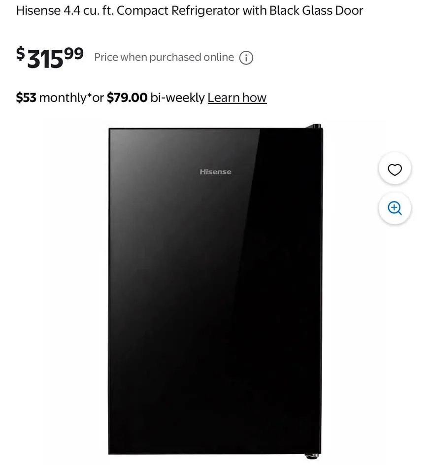 Hisense 4.4 cu ft Mini Fridge